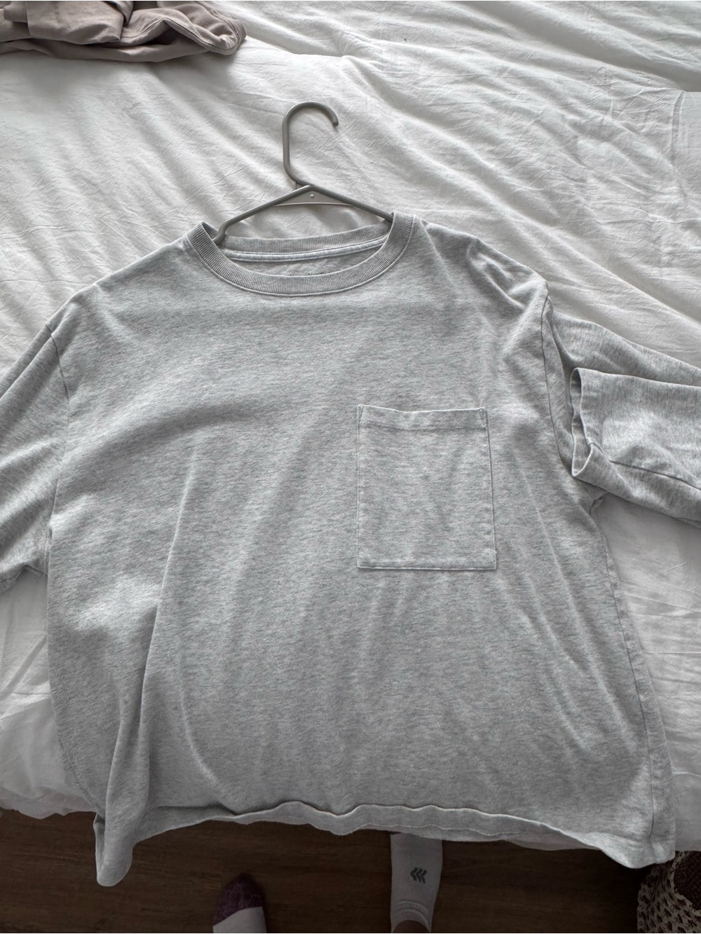 Abercrombie & Fitch Light Gray Pocket Tee